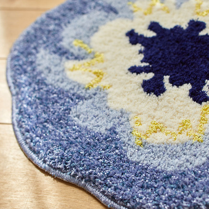 コクリコの花を切り取った北欧デザイン！日本製北欧デザイン変形マット50×50cm Ririko -リコ