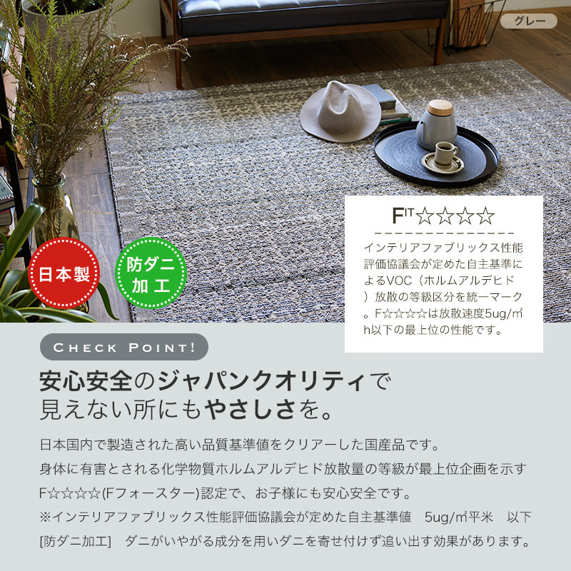 セパレートに色を切り替えたモダンなデザインラグ Grainy - グレイニー