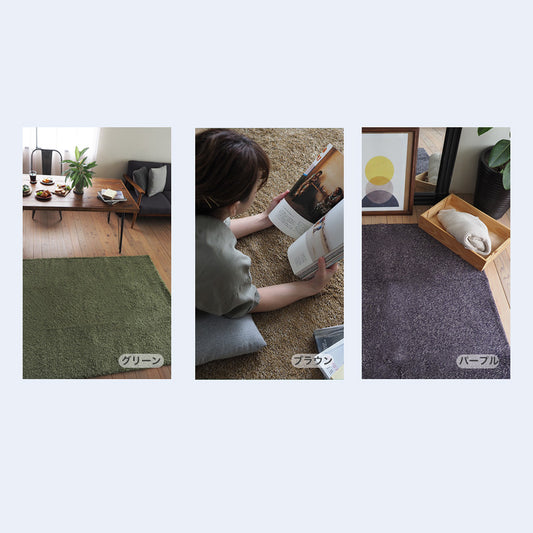 ウールとリネンを使用した国産ラグ Linen Wool - リネンウール