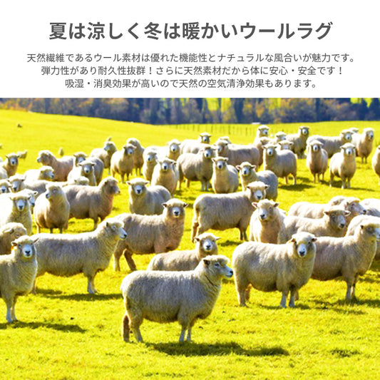 ウール素材使用！夏涼しくて冬は暖かいオールシーズン使える防音ラグ Lux - ラクス