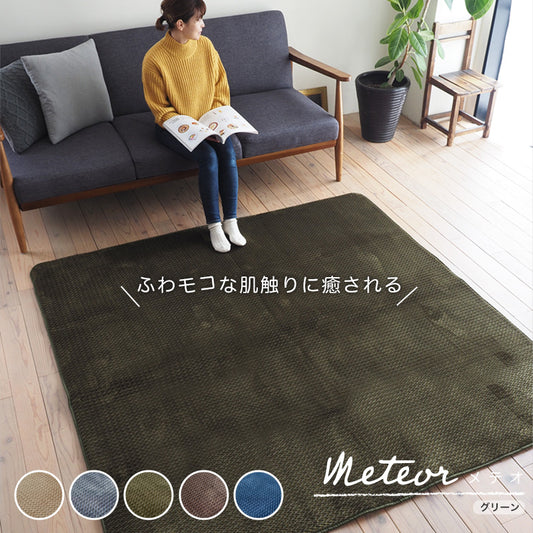 ふわモコな肌触りに癒されるウレタン入りクッションラグ メテオ
