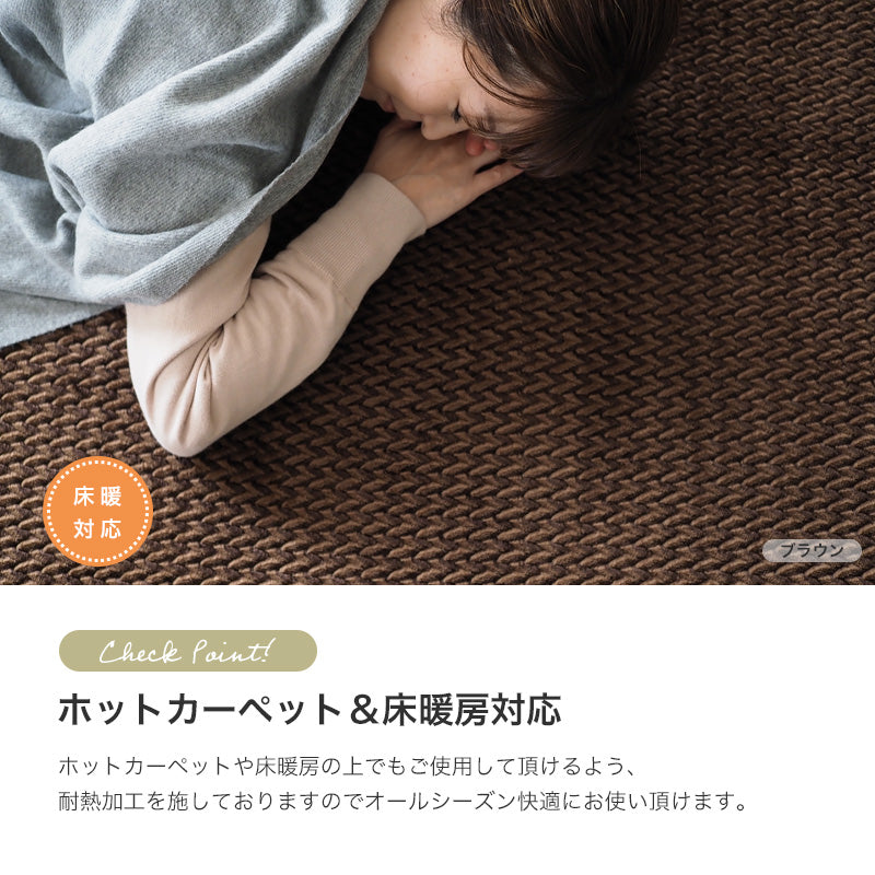 ふわモコな肌触りに癒されるウレタン入りクッションラグ メテオ