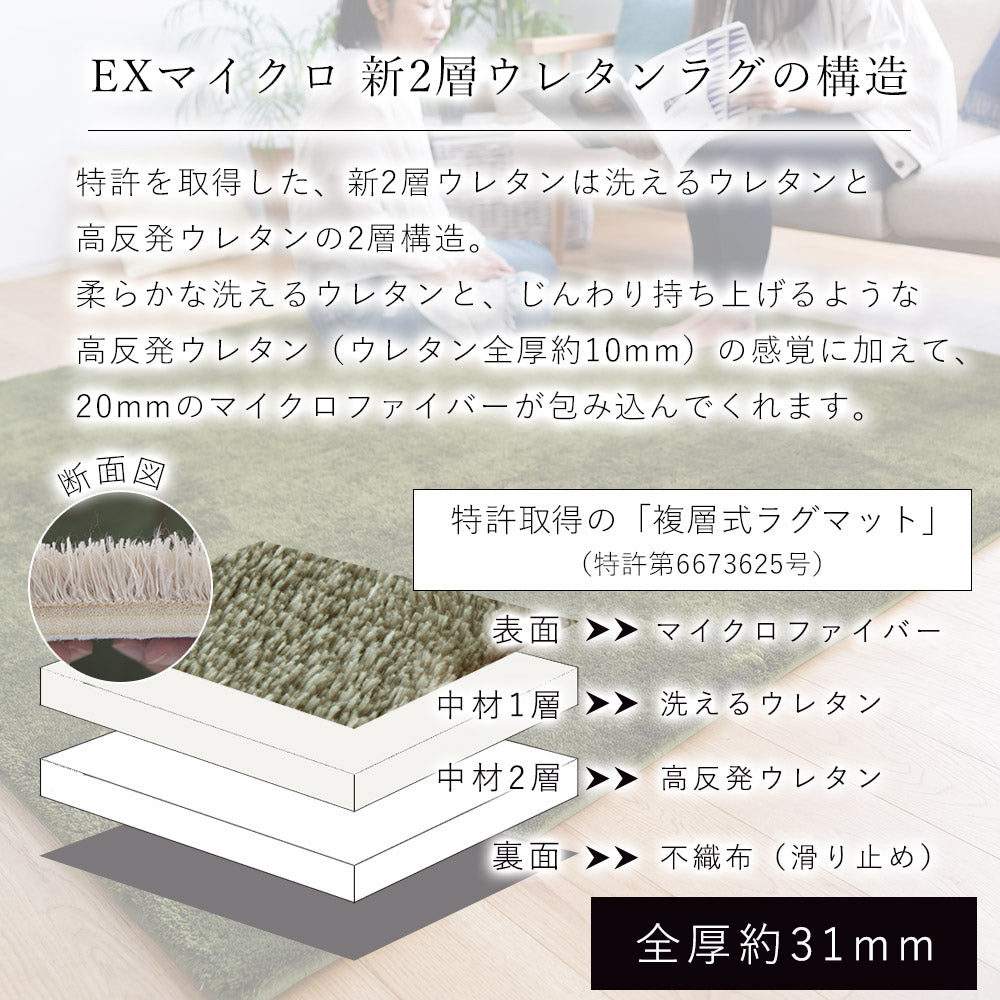 ふんわり、とろけるやさしい触り心地！洗えるマイクロファイバー円形ラグ Ciara - シアラ
