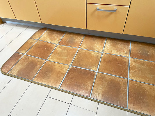 優れた耐摩耗性で土足使用もOK！汚れても拭き取るだけでキレイ！はっ水・抗菌・防炎機能付きキッチンマット幅80cmタイプ＜Rixen - リクセン＞