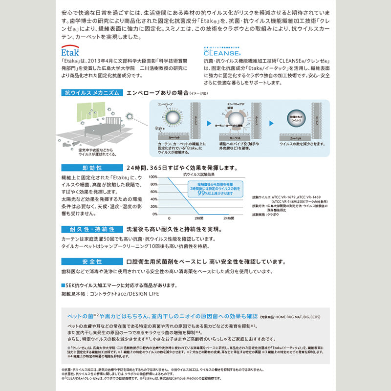 大胆な構成の中に複雑な小柄をあしらったナチュラルな雰囲気のラグ Trace - トレース